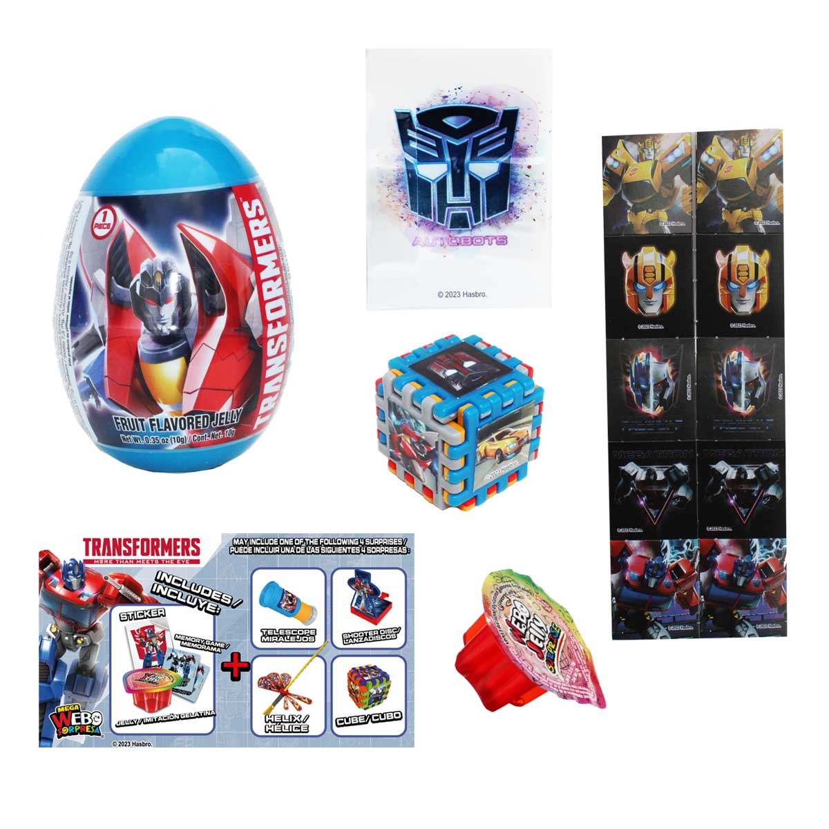 Mega Huevo Transformers C/Gelatina