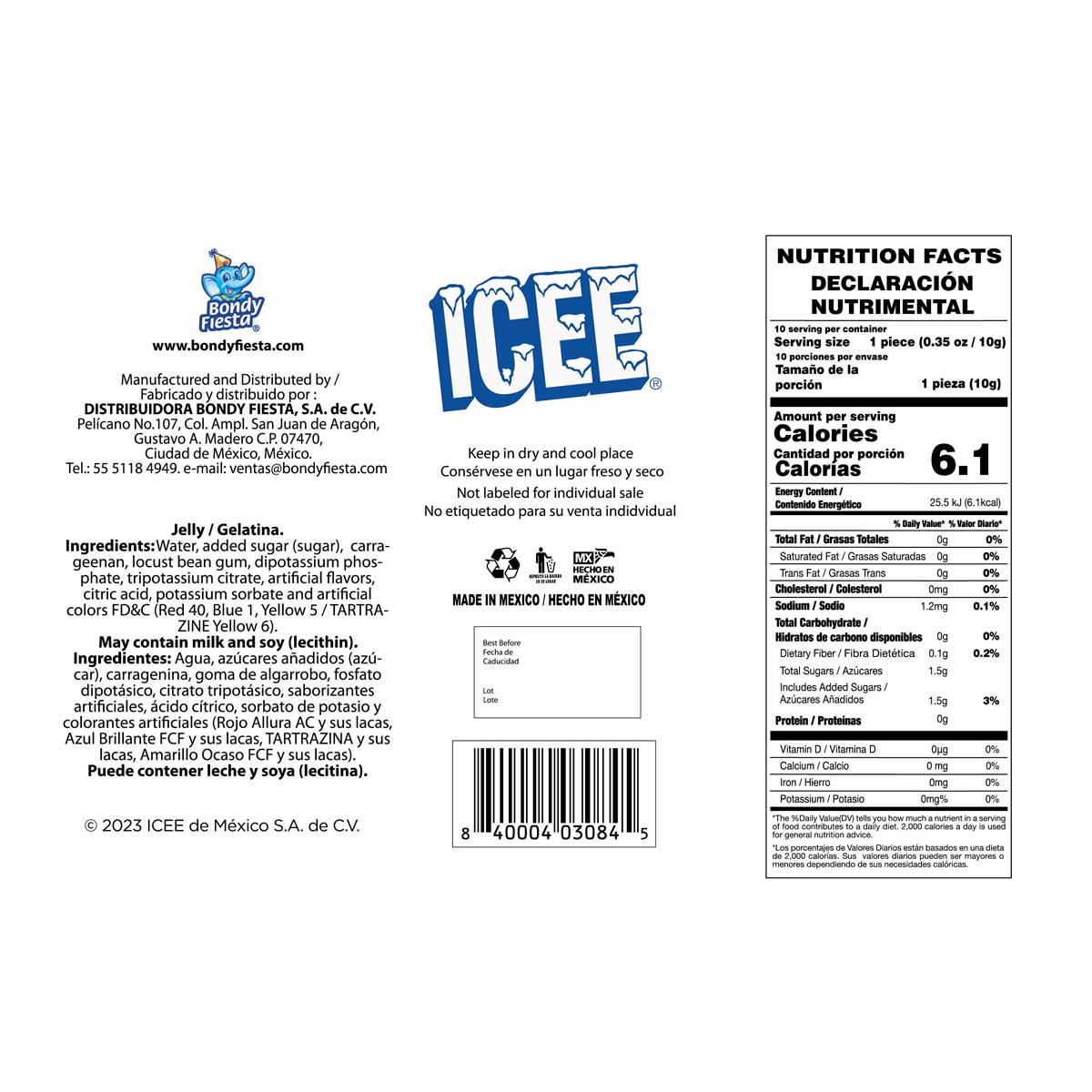 Gelatina Mega Huevo ICEE