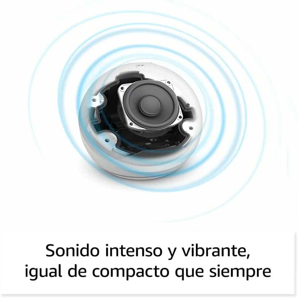 Bocina inteligente Echo Dot 5ta generación con reloj blanco