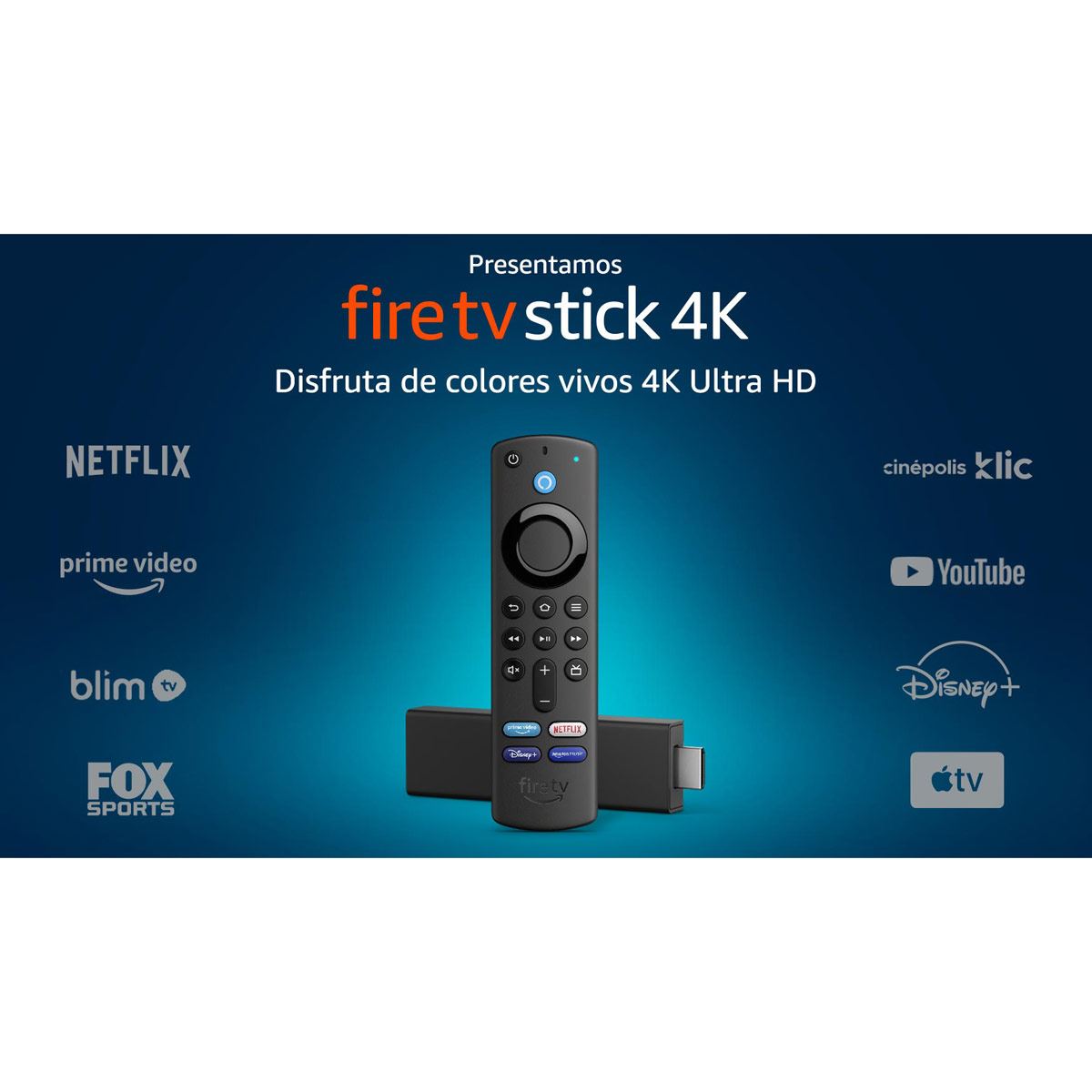 Amazon Fire TV 8GB WIFI 4K Remote 1 Aux out