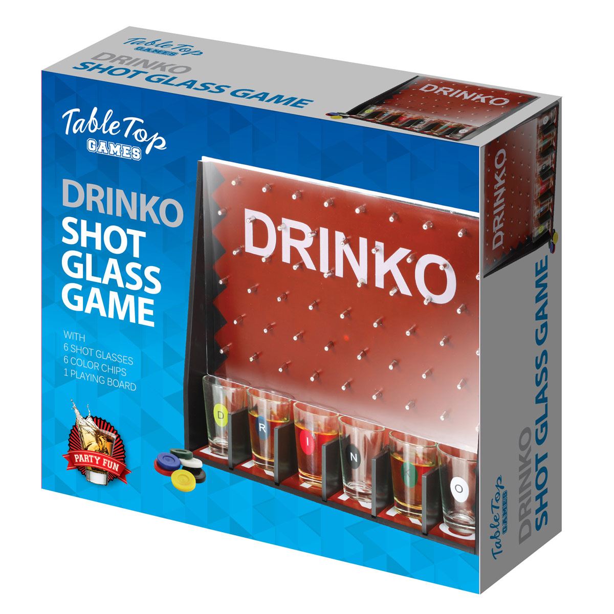 Juego de caída de fichas en shots