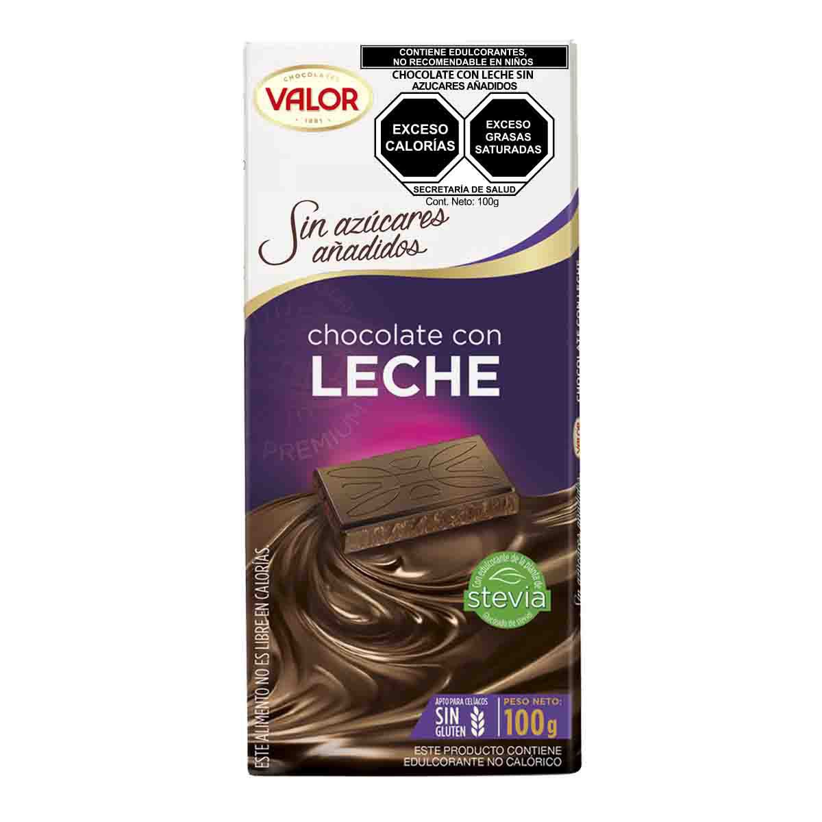 Chocolate con leche sin azúcar 100 g