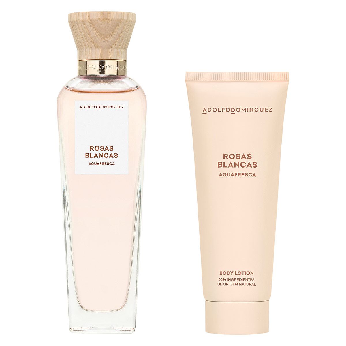 Set para Mujer Adolfo Dominguez Agua Fresca Rosas Blancas Perfume EDT 120ml + Body Lotion 75ml