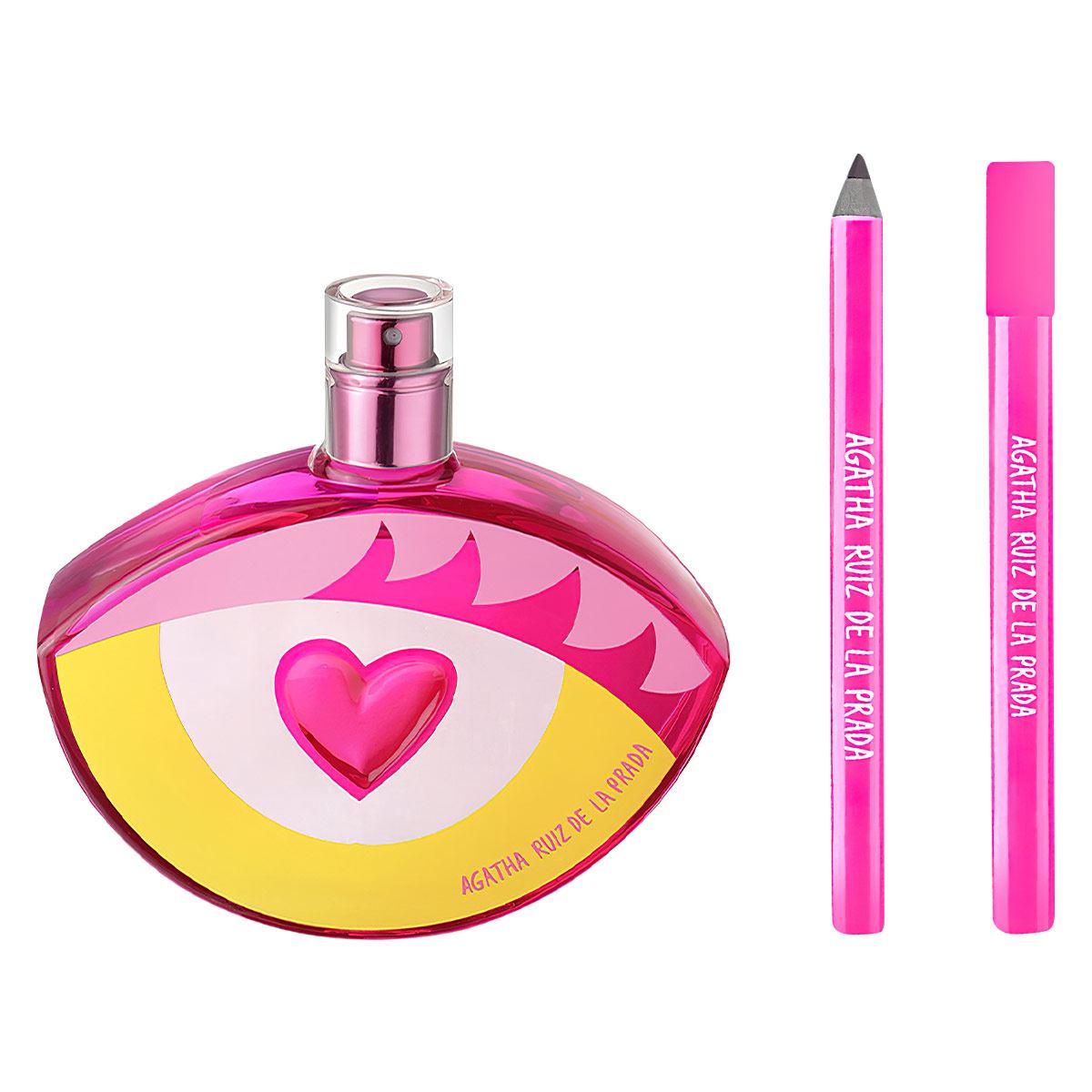 Agatha Ruiz de la Prada Look at Me Set Para Dama Perfume EDT 80ML + 2 Make Up