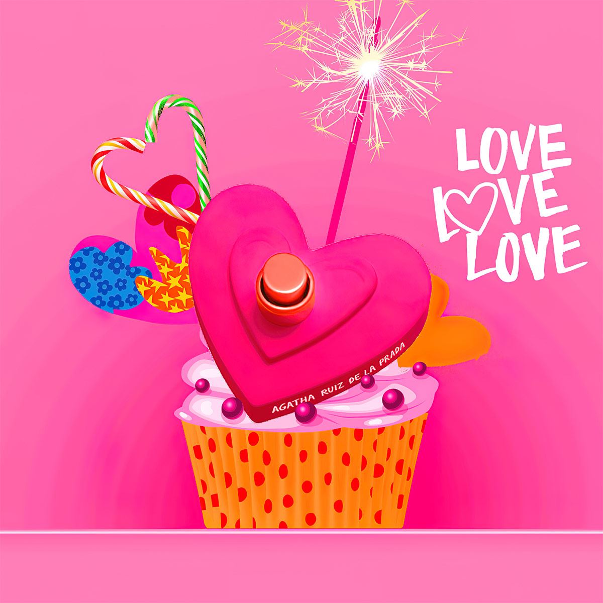 Agatha Ruiz de la Prada Set Para Dama Perfume Love Love Love EDT 80 ML + Perfume Rebel Love EDT 30 ML + Vaso