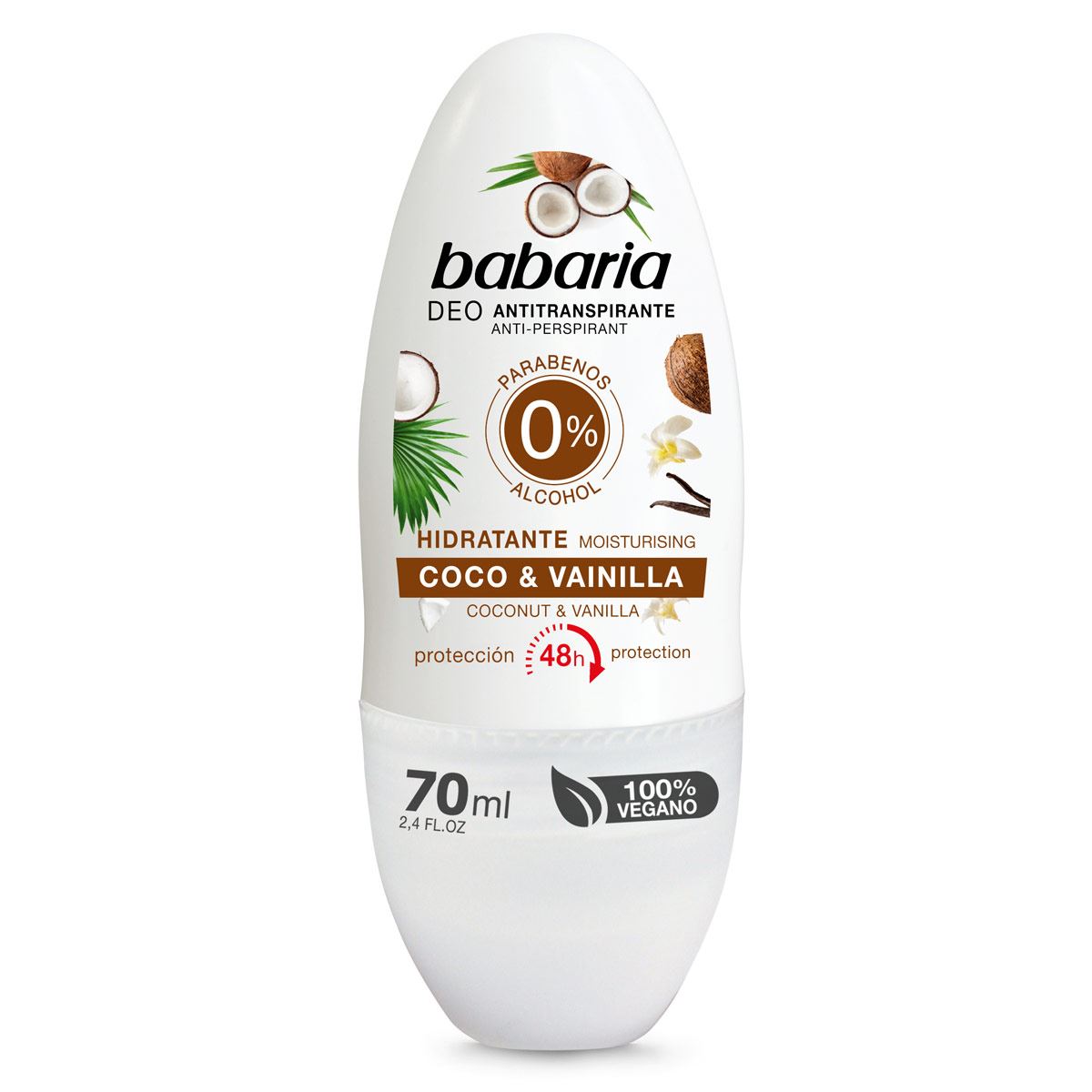 Desodorante Roll-On de Coco y Vainilla Babaria