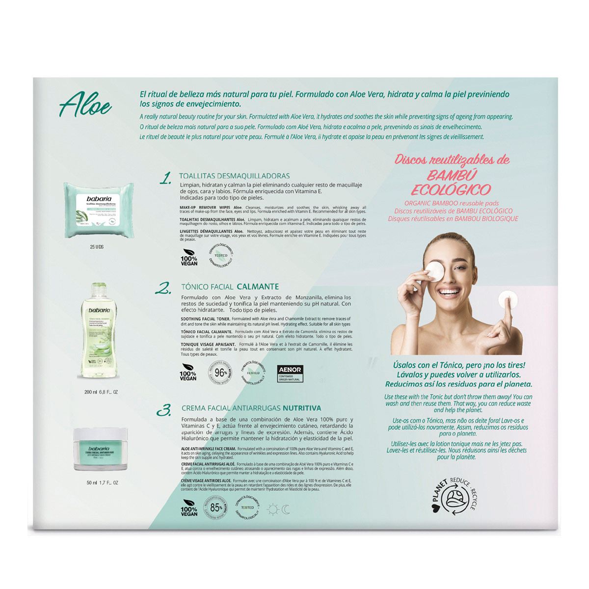 Estuche de Limpieza Aloe Vera Babaria