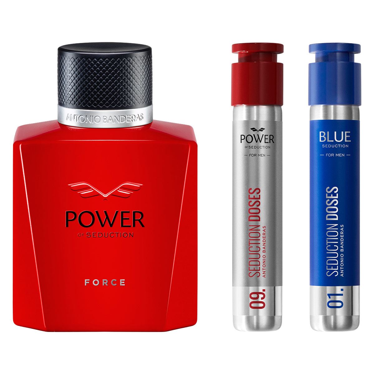 Antonio Banderas Power Of Seduction Force Set para Caballero Perfume EDT 100ML + Power Of seduction EDT 30ML + Blue Seduction EDT 30ML