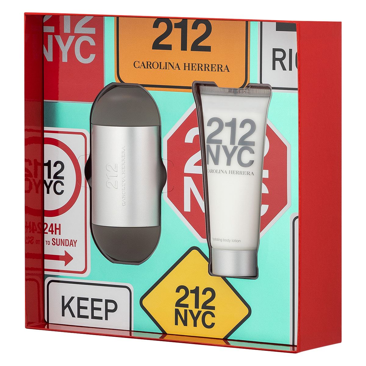 Carolina Herrera 212 NYC Set Para Dama Perfume EDT 100ML + Body Lotion 100ML
