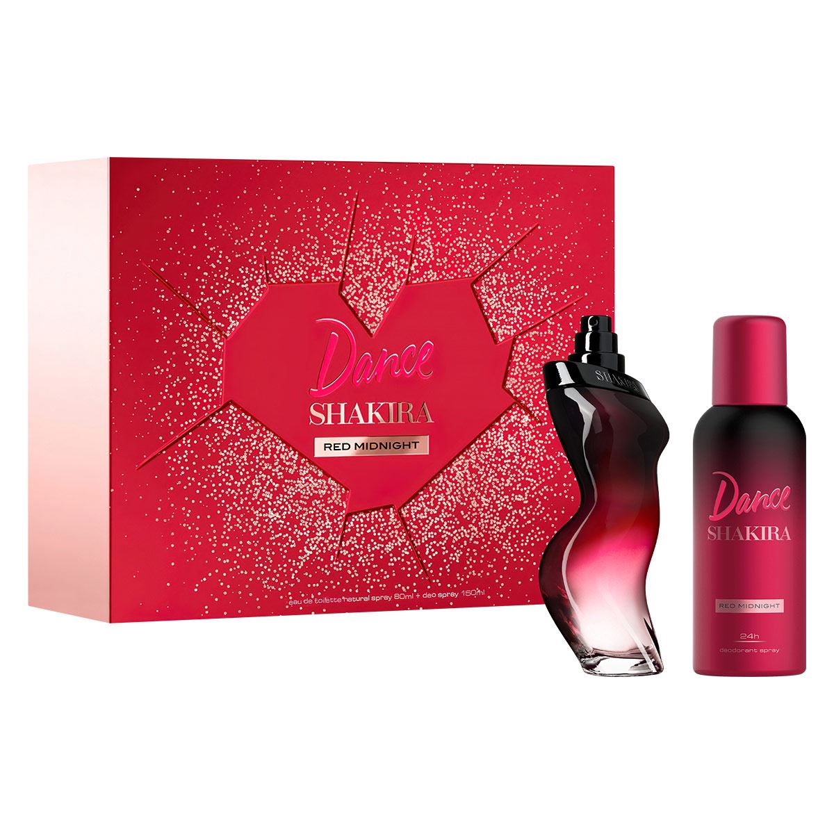 Shakira Dance Red Midnight Set Para Dama Perfume EDT 80ML + Desodorante