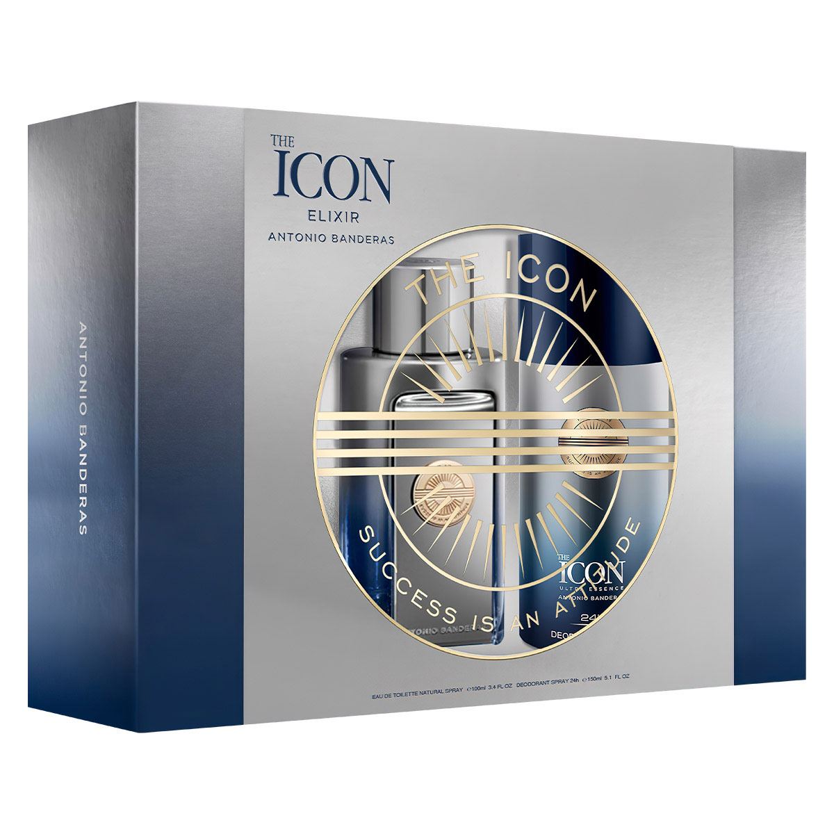 Set para Hombre Antonio Banderas The Icon Elixir EDP 100ml + Desodorante 150ml