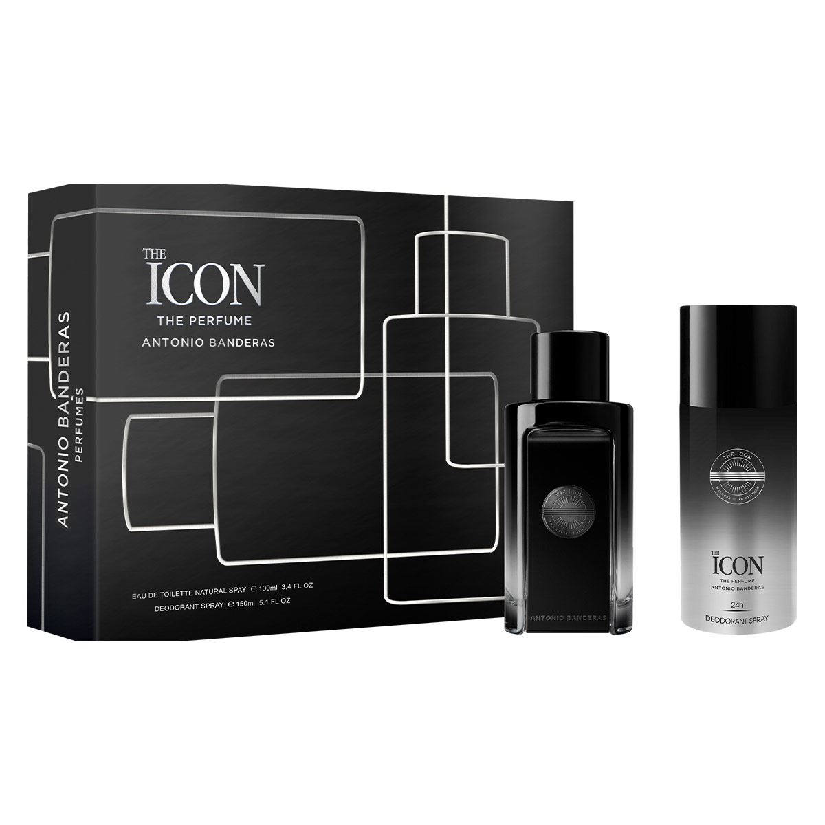 Set para Hombre Antonio Banderas The Icon Fragancia EDP 100ml + Desodorante 150ml