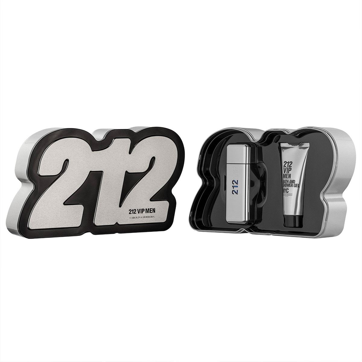 Set para caballero, Carolina Herrera, 212 VIP MEN EDT 100ML + Shower Gel 100ML