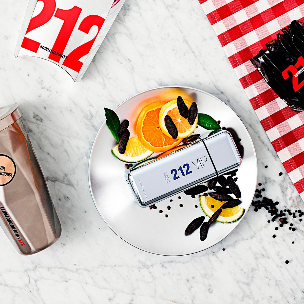 Set para caballero, Carolina Herrera, 212 VIP MEN EDT 100ML + Shower Gel 100ML