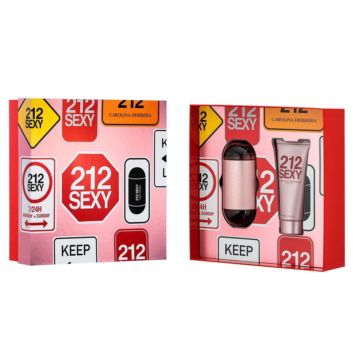 Fragancia Para Dama Set Carolina Herrera, 212 Sexy, EDP, 100ml + Body Lotion 100ml