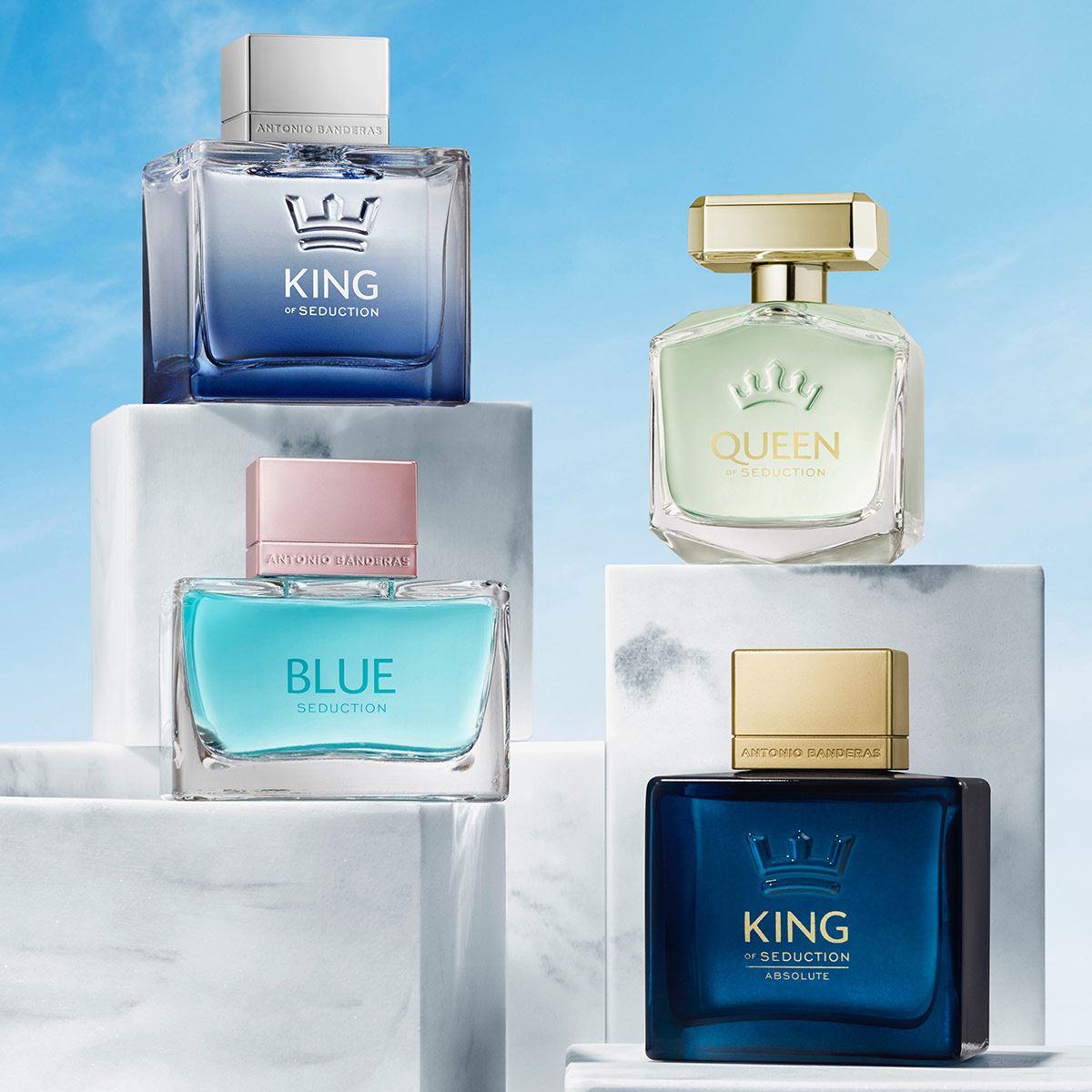 Antonio Banderas King of Seduction Set para Caballero EDT 100ml + Desodorante 150ml + After Shave 75ml + Perfume de Bolsillo 10ml