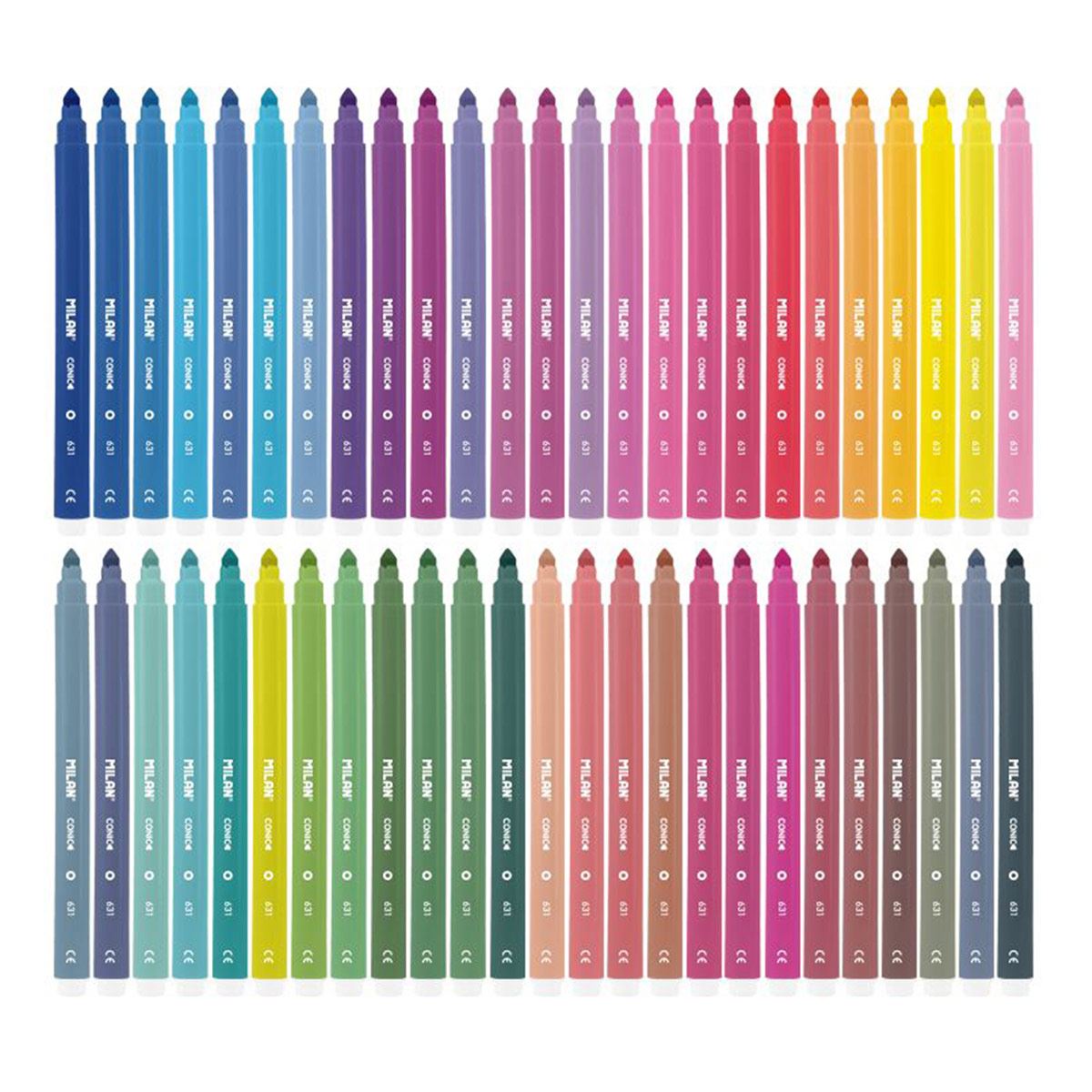 Maletín Rotuladores Milan Punta Cónica  50 Pzas