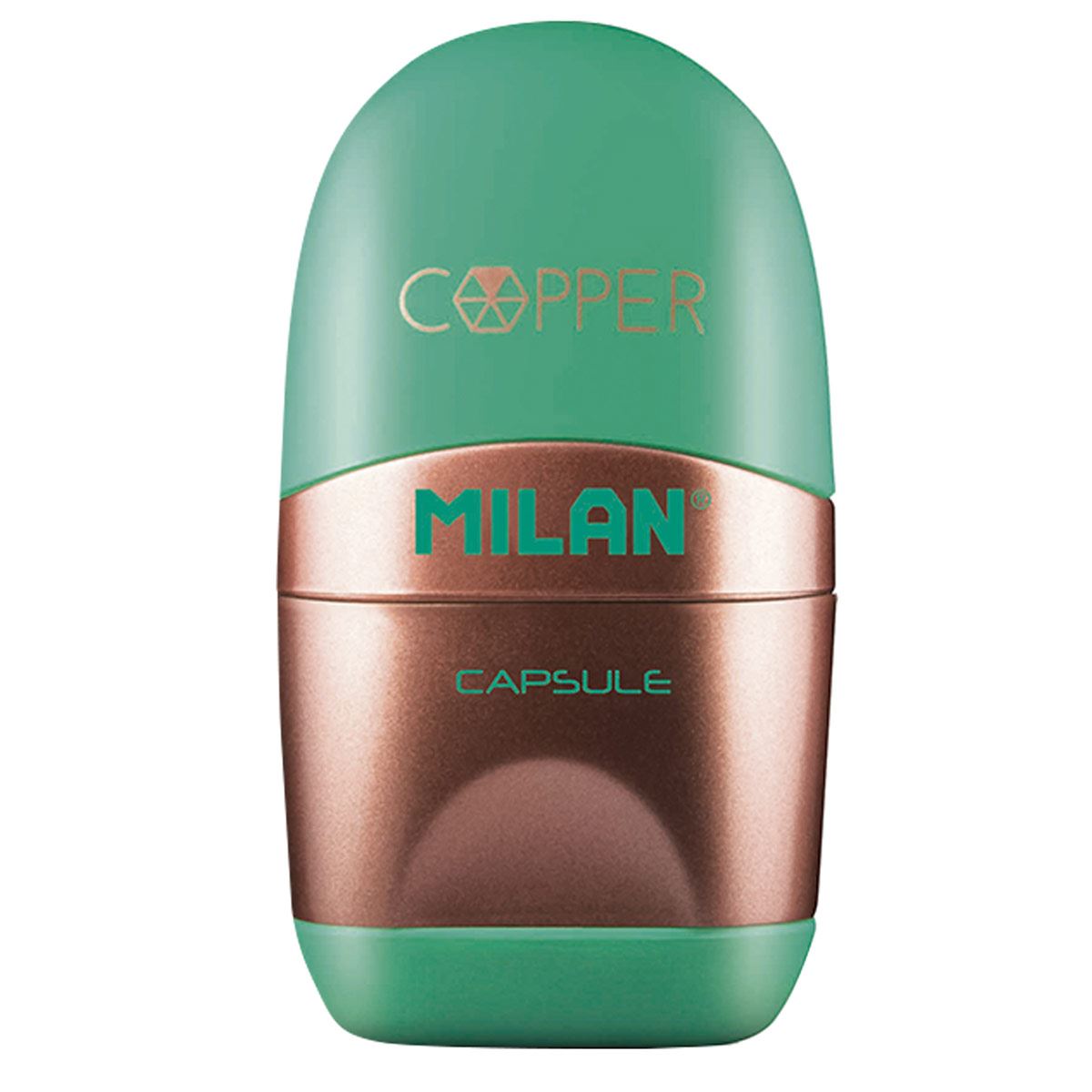Goma y Sacapuntas Capsula Cobre Milan