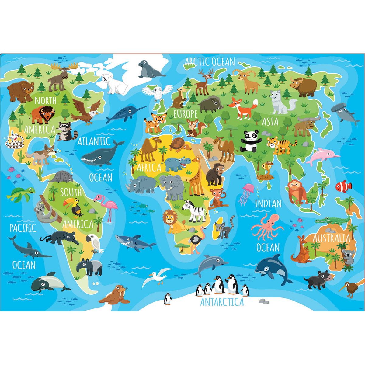 150 Animals World Map