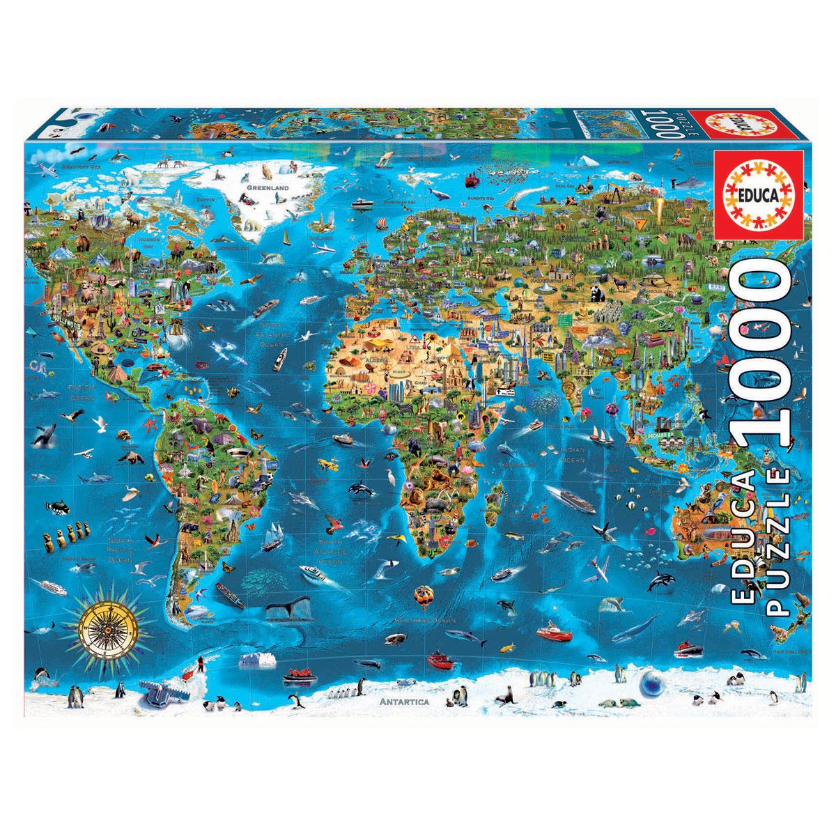 Rompecabezas 1000 piezas maravillas del mundo