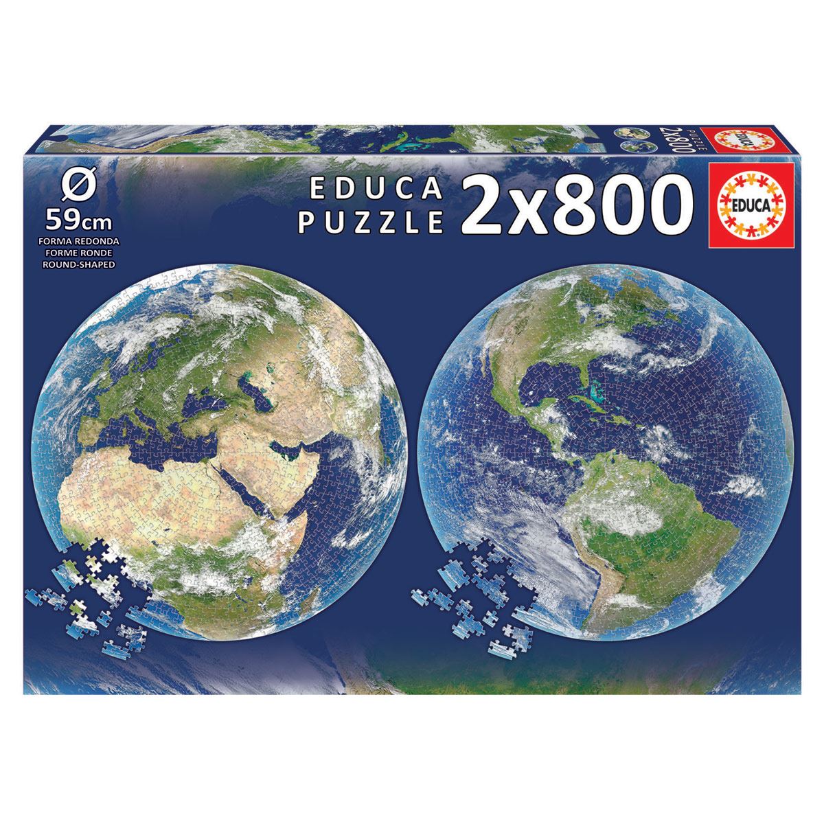 Rompecabezas 2X800 piezas Planeta Tierra