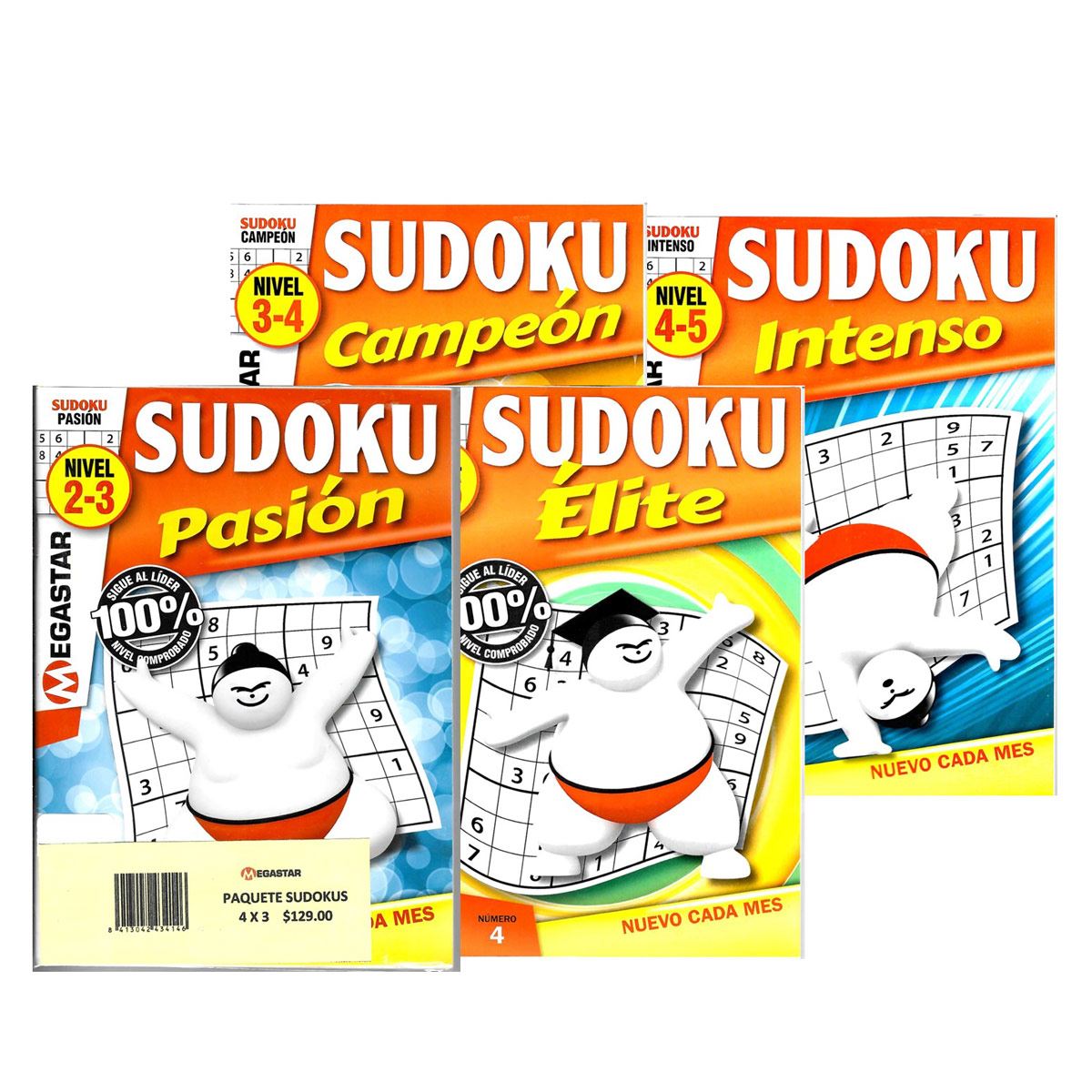 Paquete sudokus megastar 3x4