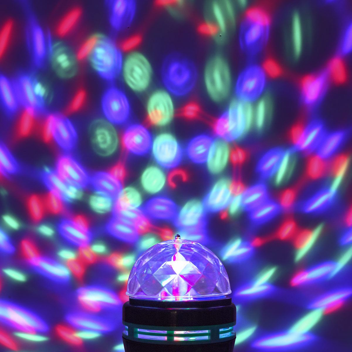 Foco de fiesta LED giratorio y de colores