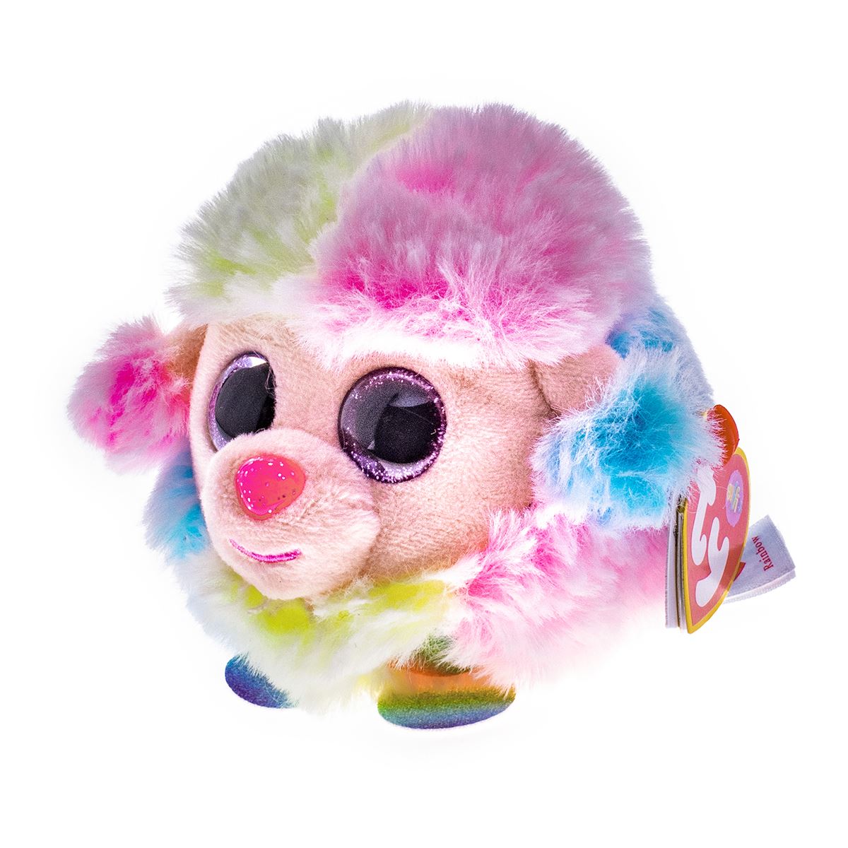 Peluche Teeny Ty – Caniche Rainbow Aux Sequins Réversibles – 8 Cm