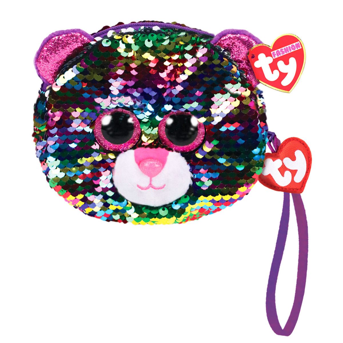 Monedero de peluche Dotty Sequin TY