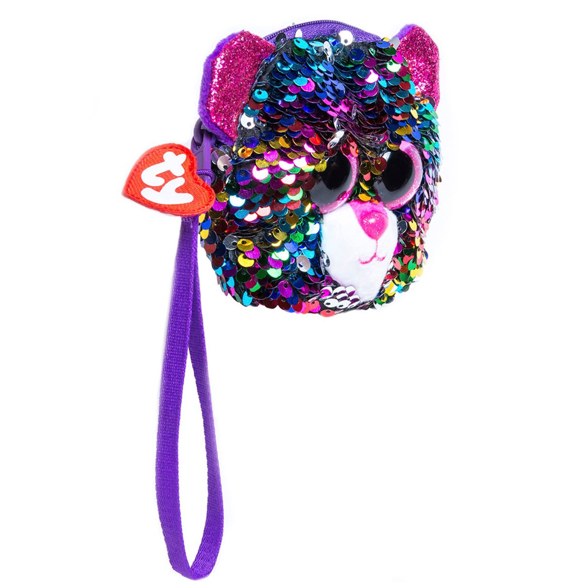 Monedero de peluche Dotty Sequin TY
