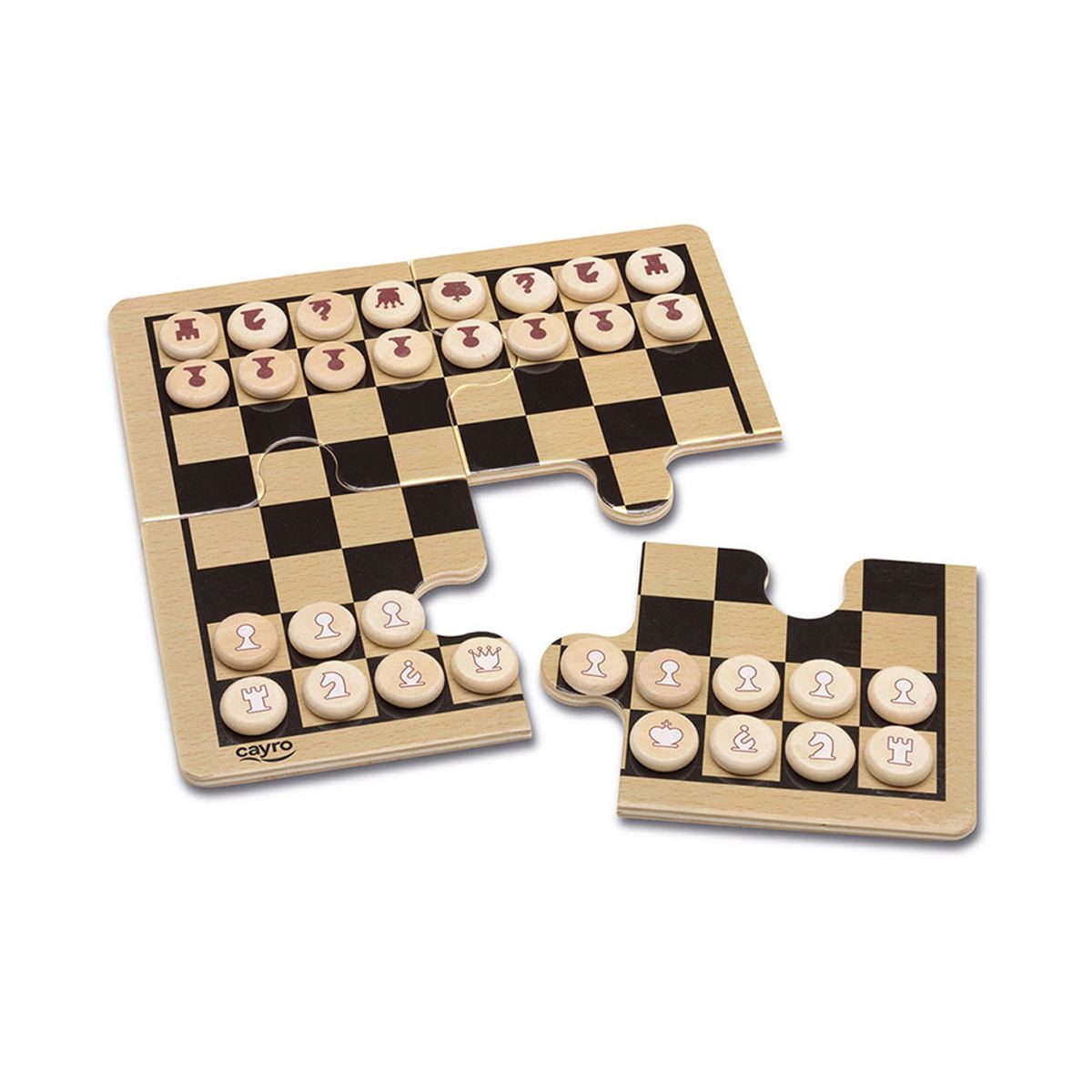 Ajedrez de Madera con Caja Metálica de Viaje