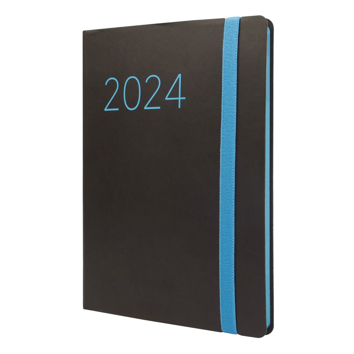 Agenda Lisa Fa5 Semana Vista Vertical 2024 Negro