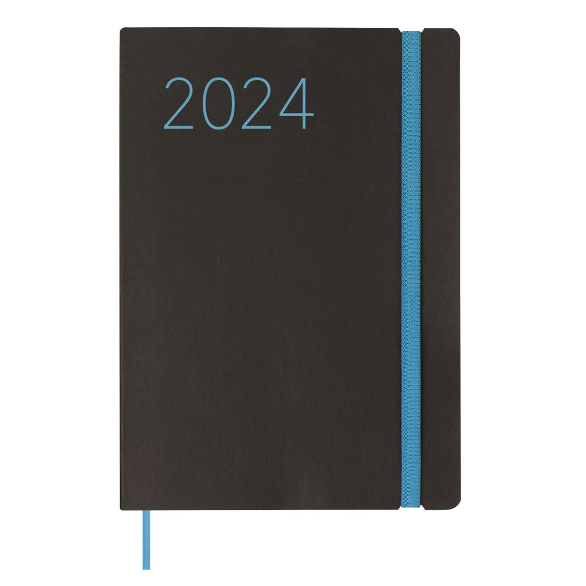 Agenda Lisa Fa5 Semana Vista Vertical 2024 Negro