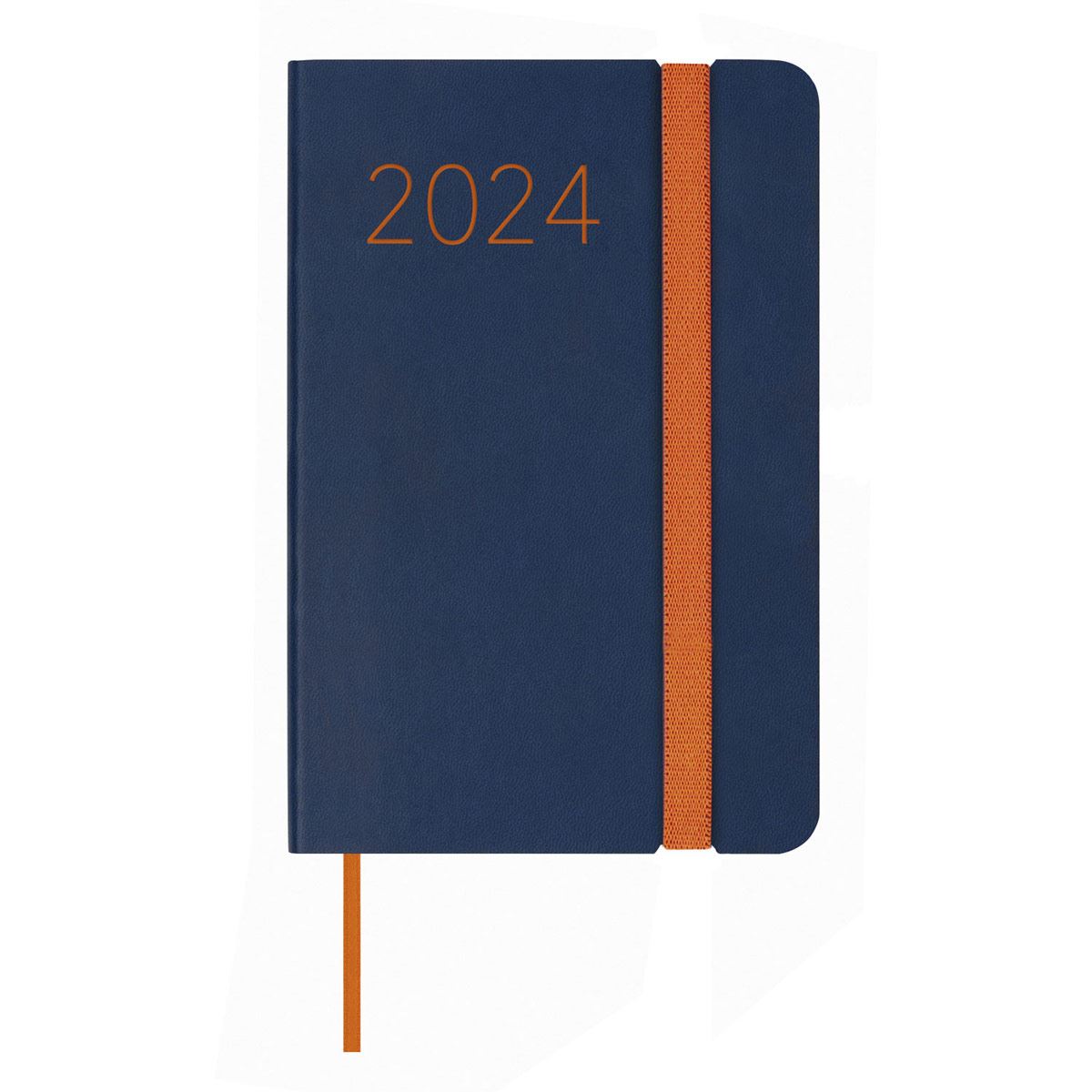 Agenda 2024 Giornaliera 14,5x20,5 cm Q-Connect Madrid blu 628BSPEC