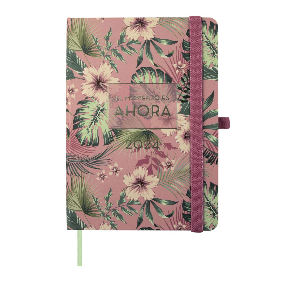 SIGEL J3336 Jolie Agenda Semainier 2023, Loose Florals Lilac, 9,5 X 15 Cm, Hardcover, 174 Pages, Rosé, Gris