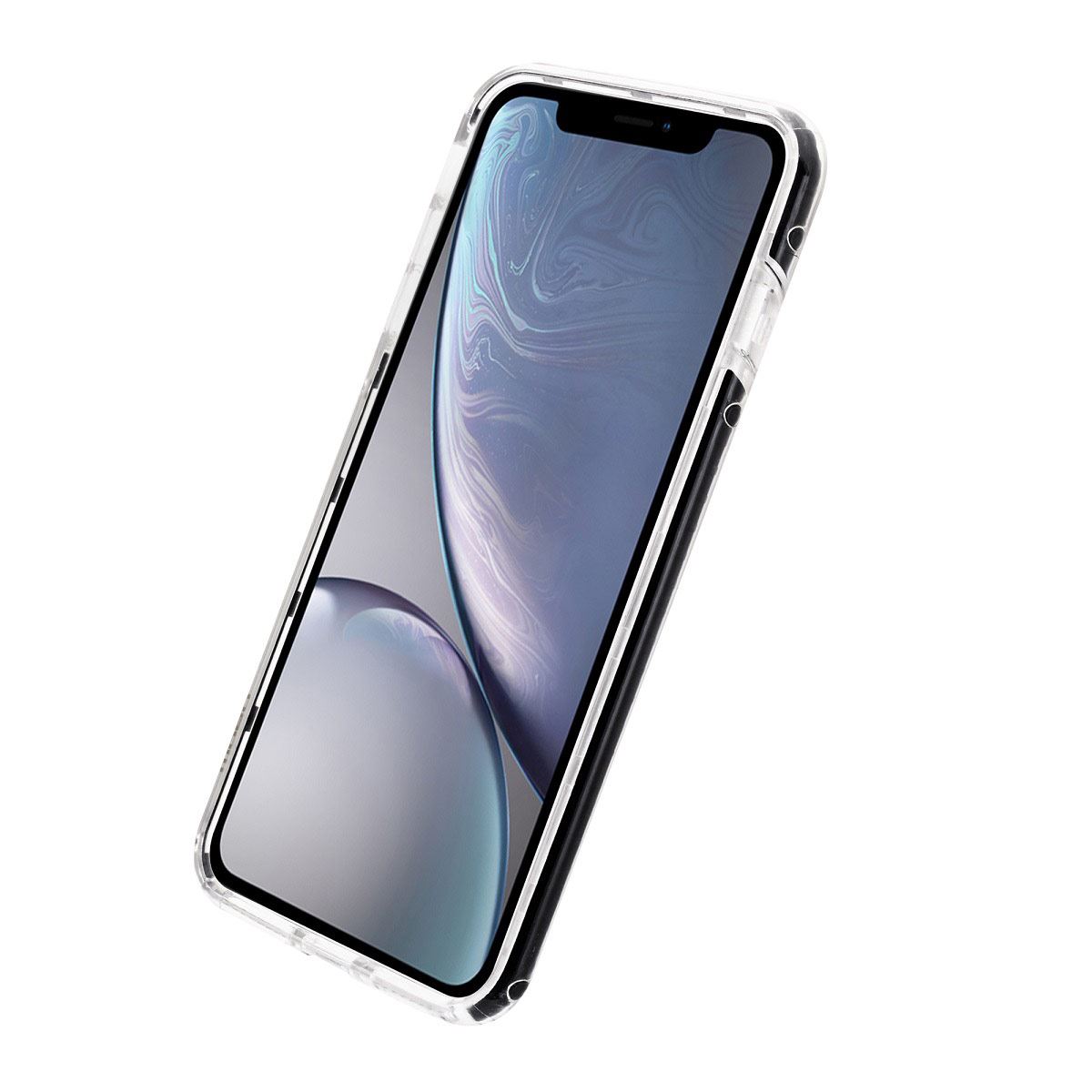 Funda para iPhone XR Transparente con Negro Mobo