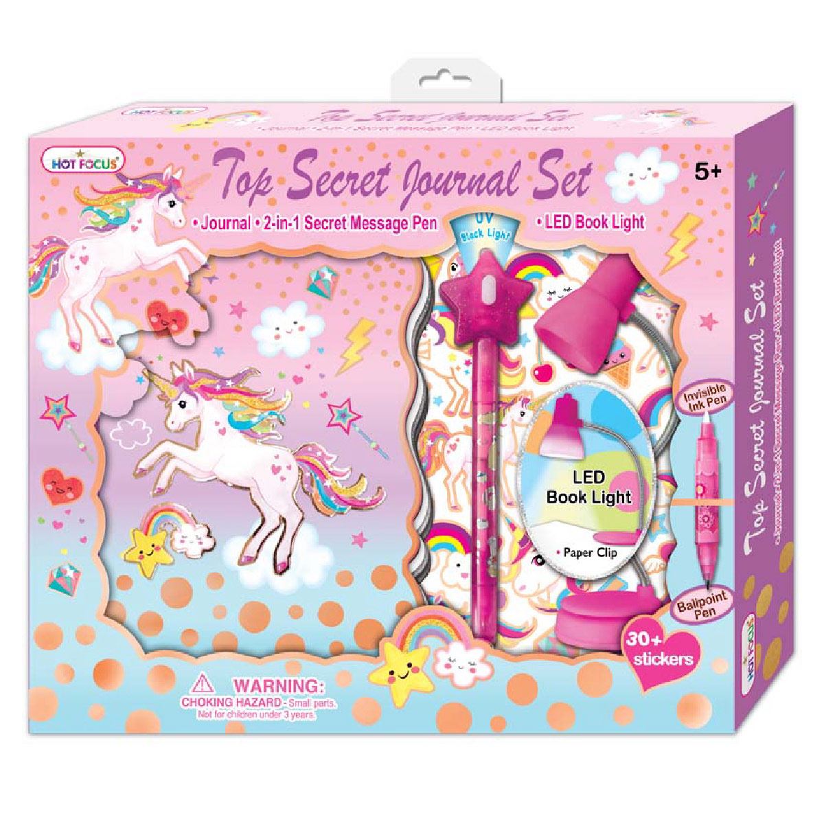 Diario Secreto con Tinta Invisible y Lámpara