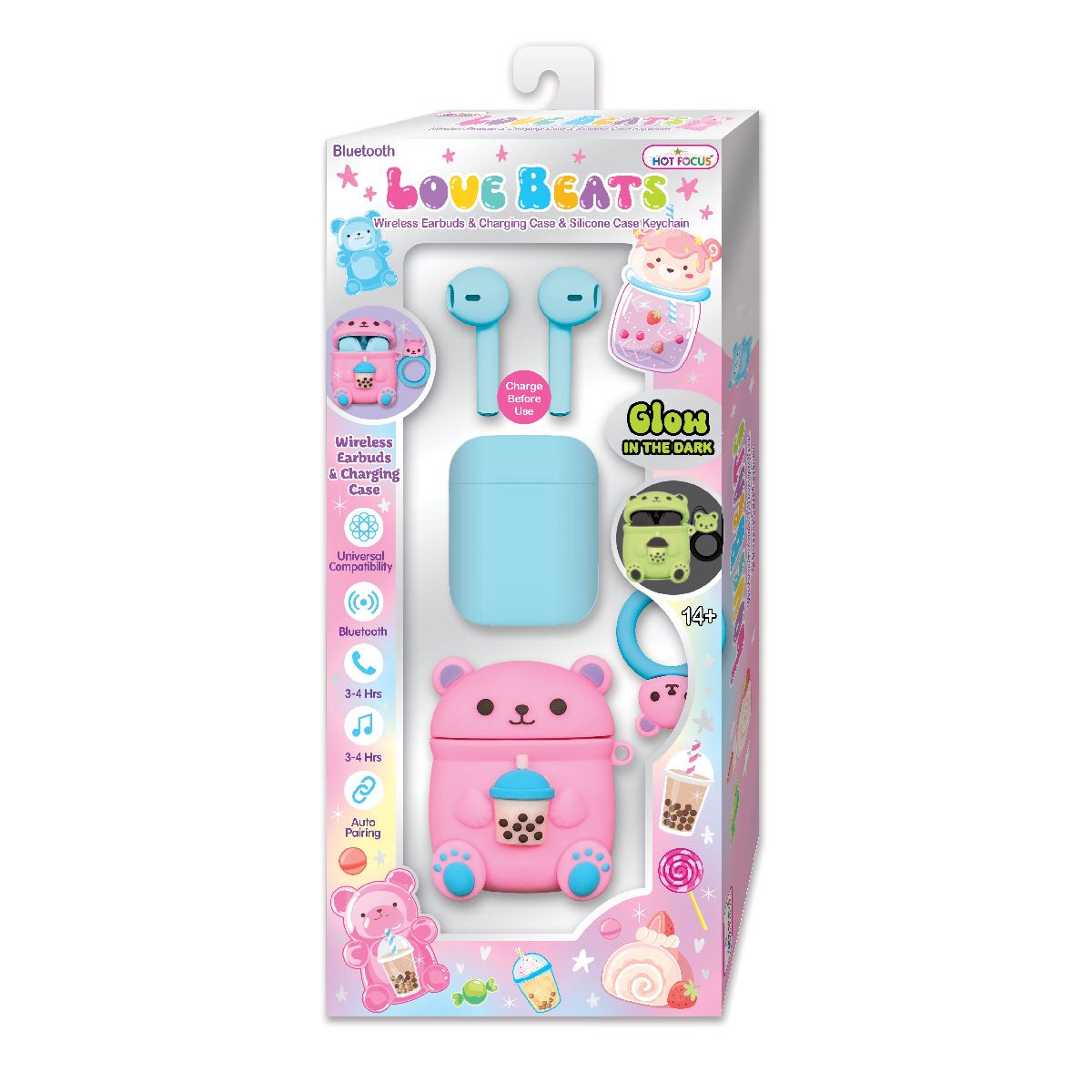 Juego De Audifonos Love Beats Con Estuche Gummy Bear Hot Focus 622ngb