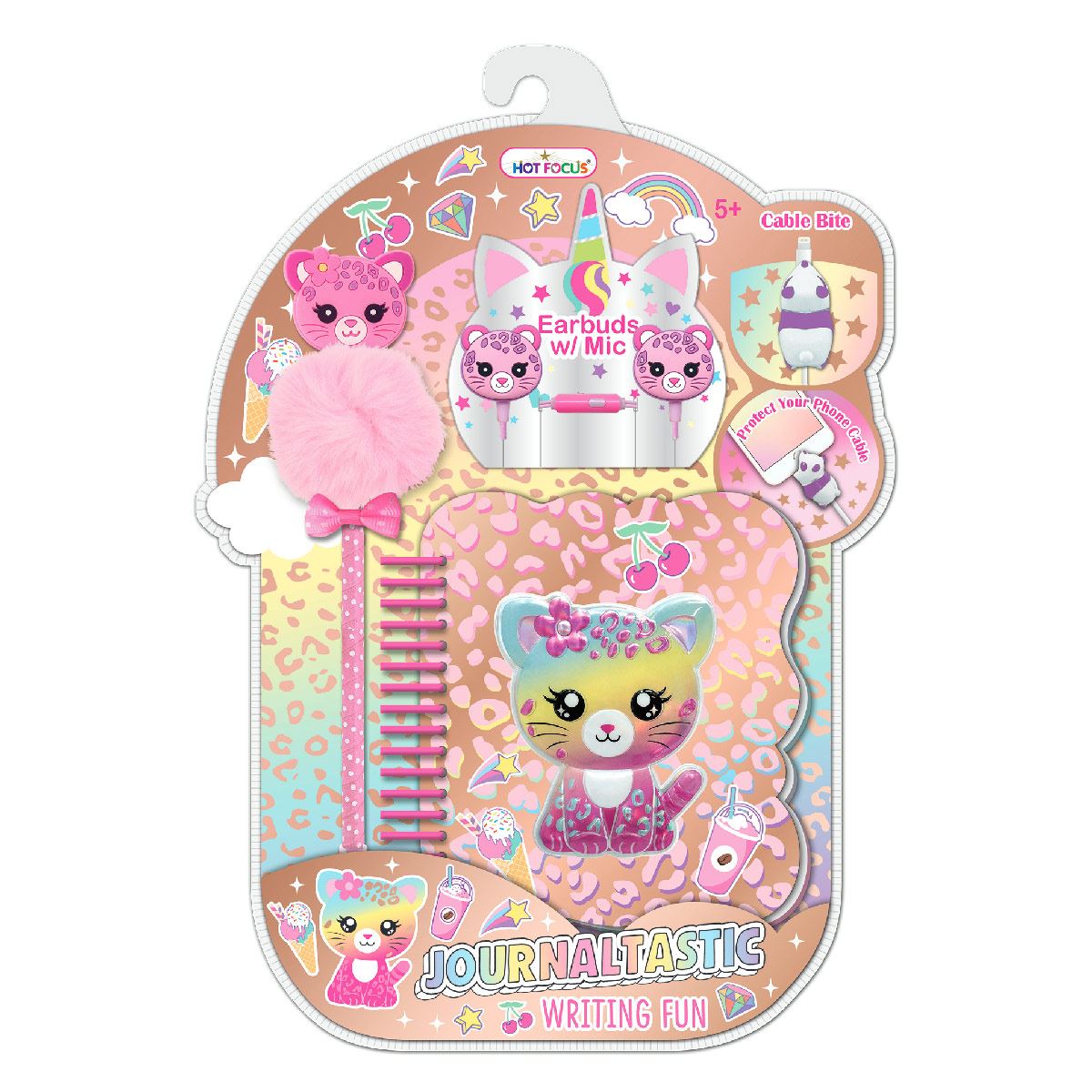 Juego de Diario Divertido Leopardo Hot Focus