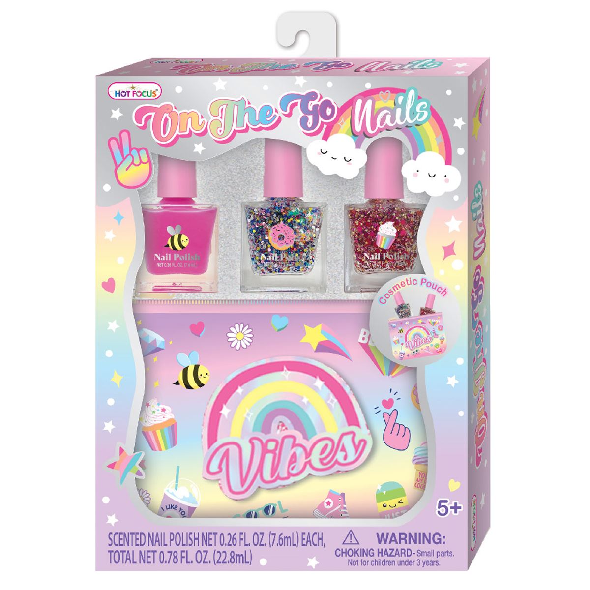 Juego 3 Esmaltes para Uñas Arcoíris Hot Focus