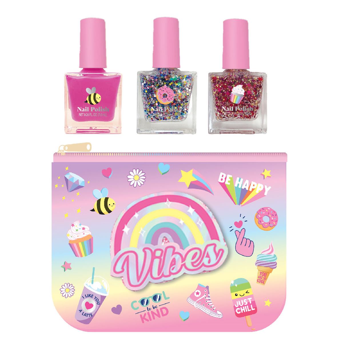 Juego 3 Esmaltes para Uñas Arcoíris Hot Focus