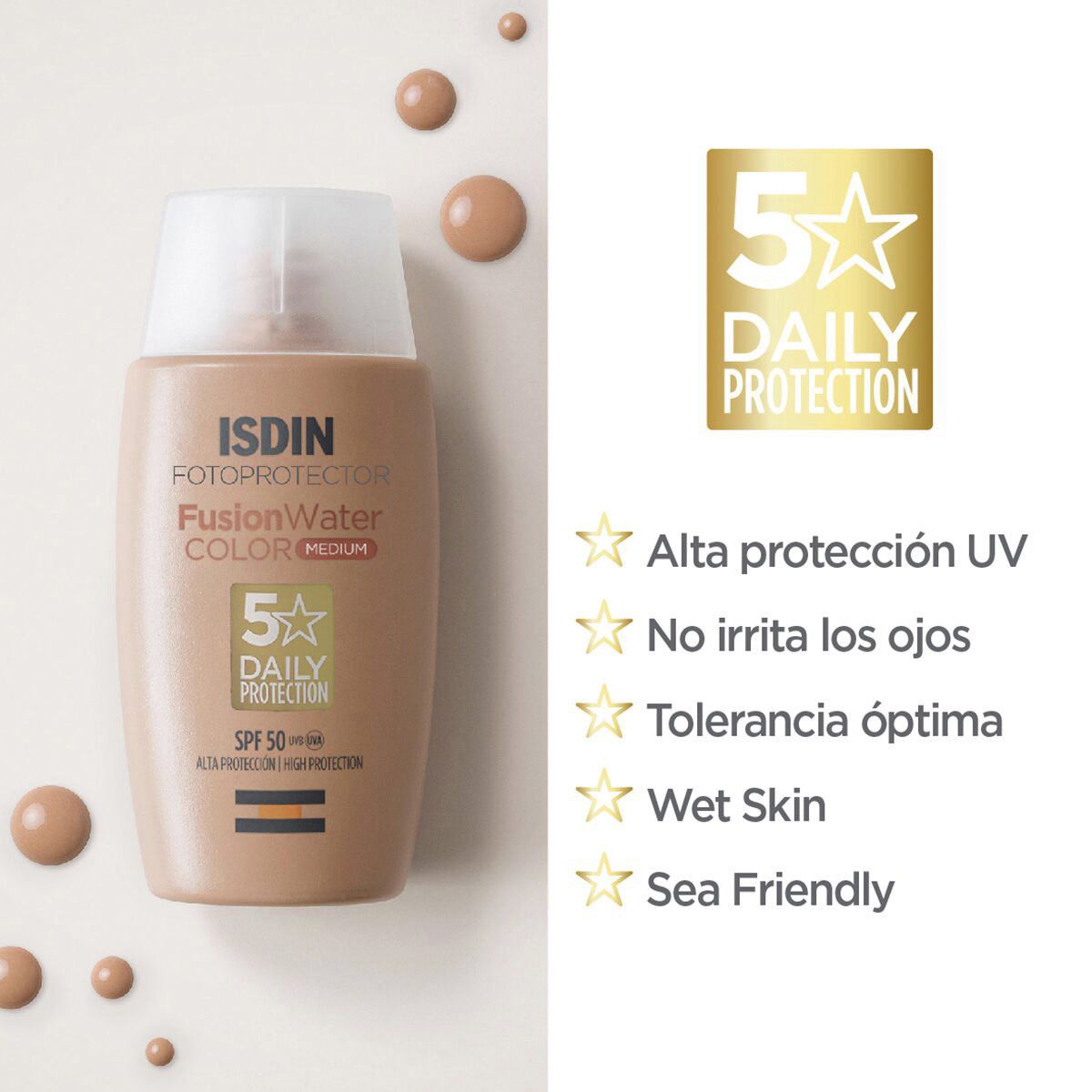Fotoprotector Isdin SPF50 Fusion Water Magic Medium 50ml
