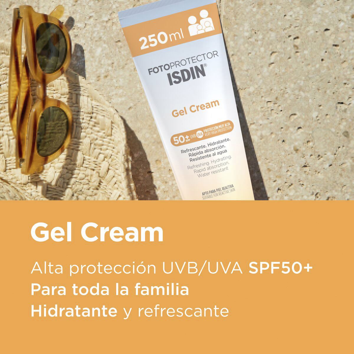 Fotoprotector Gel Cream SPF50 250ml Bloqueador Corporal