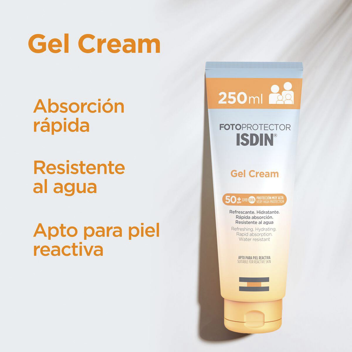 Fotoprotector Gel Cream SPF50 250ml Bloqueador Corporal