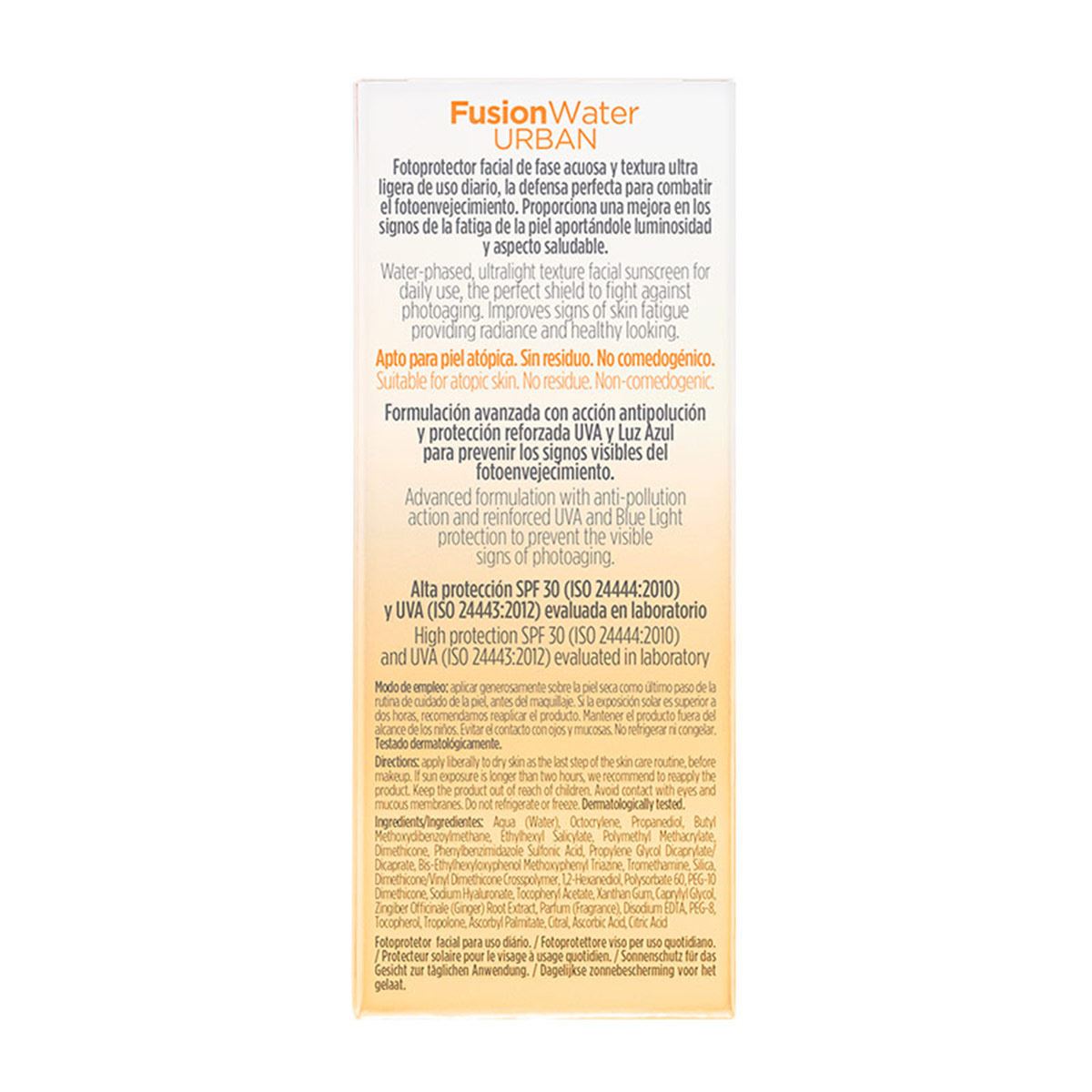 Fotoprotector Fusion Water Urban SPF30 50ml