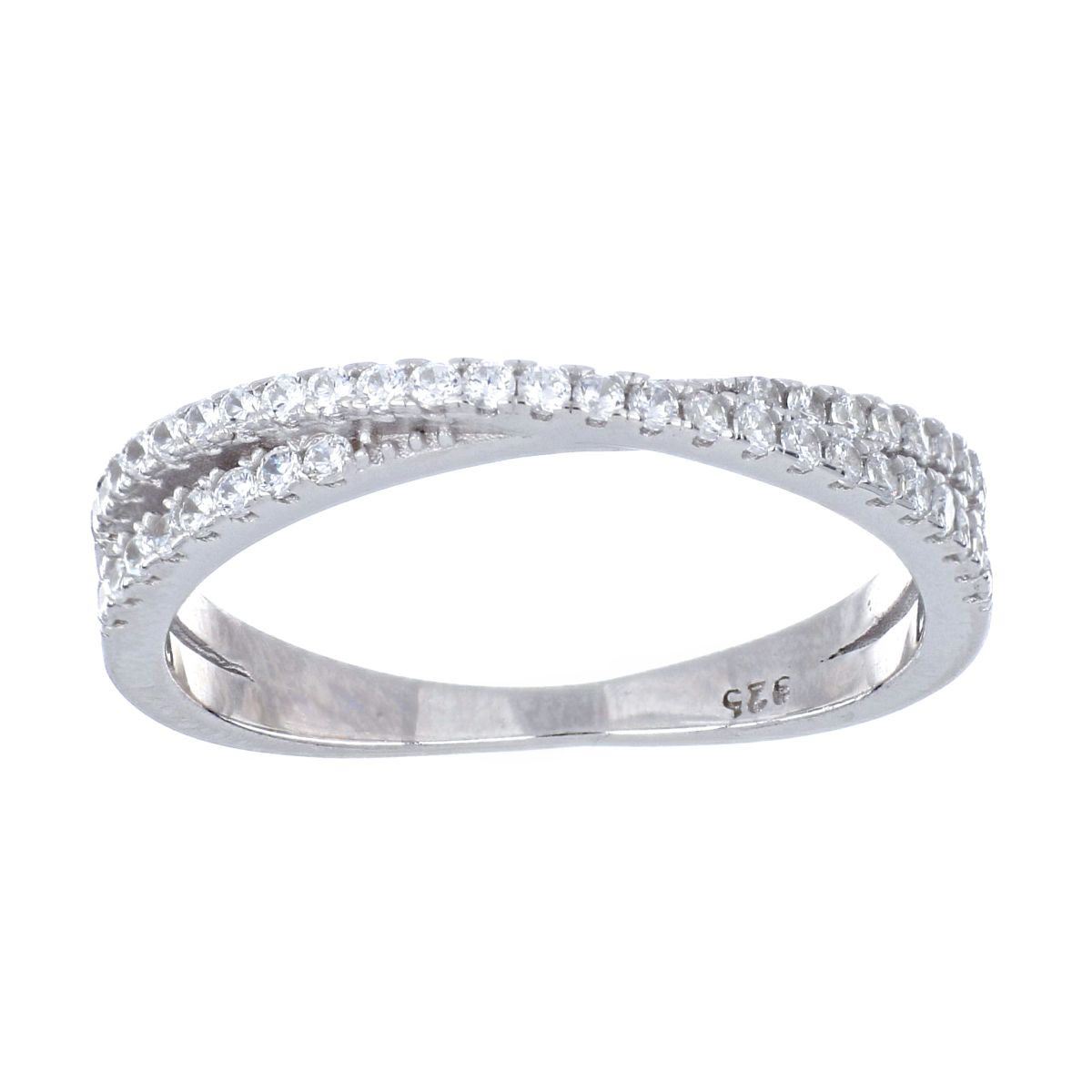 Anillo De Plata De Ley 925 Con Bisel En Blanco En Forma De Corazón