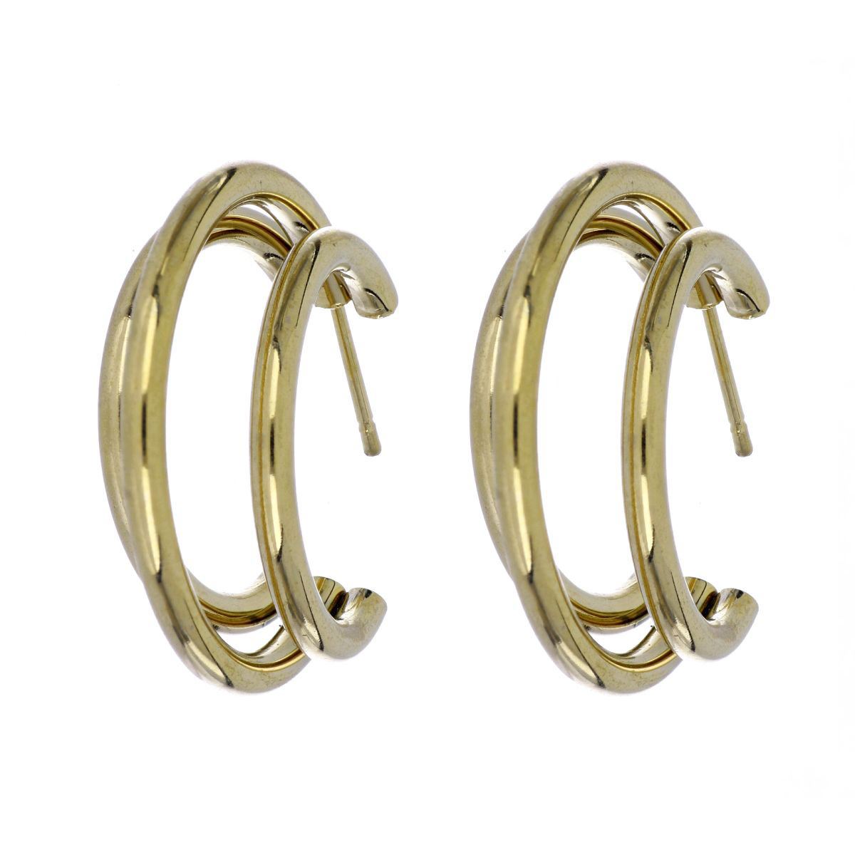 Arracadas Medianas Acabado en Chapado Oro Korei