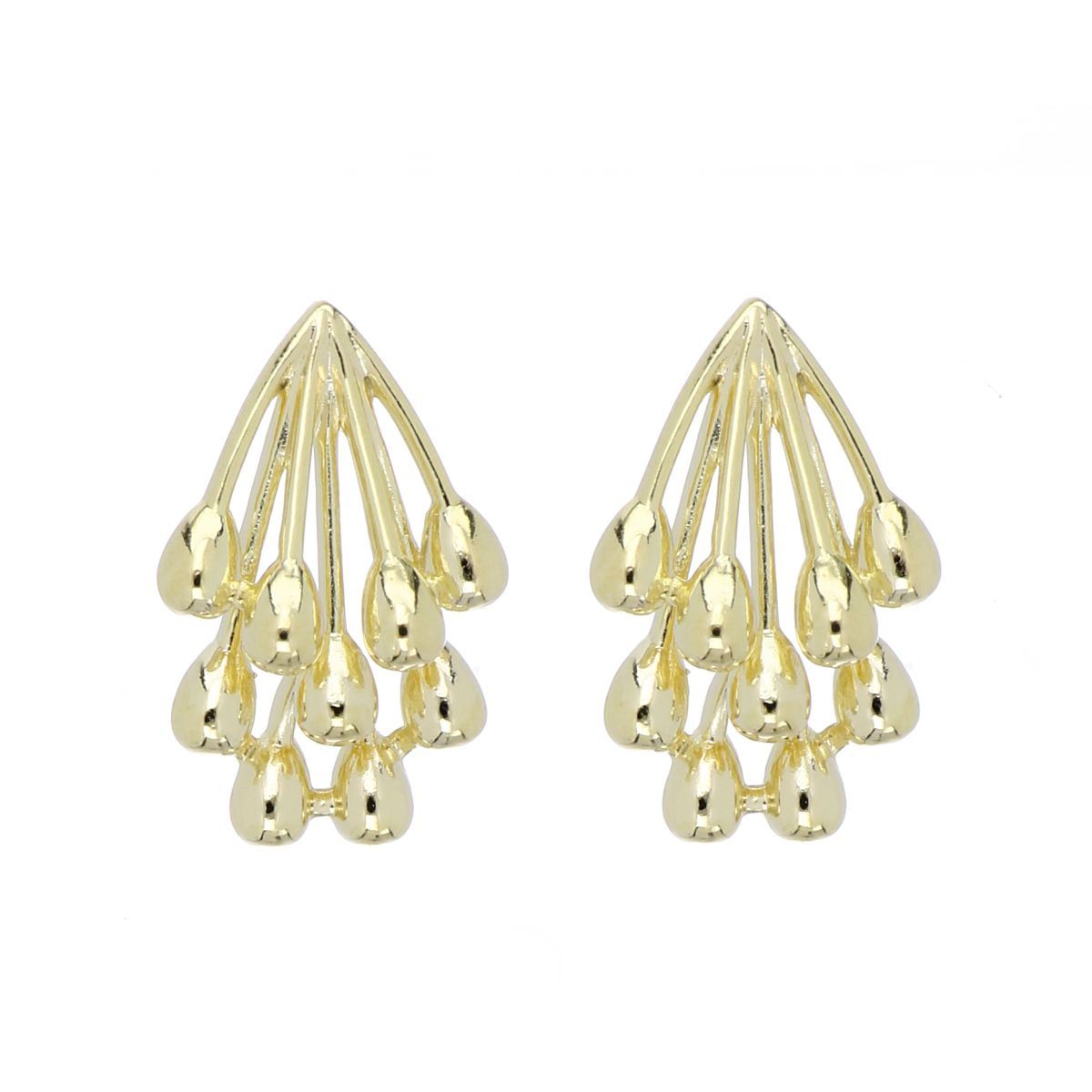 Aretes Plata .925 Racimo Uvas Chapado Oro Ziane Plata .925