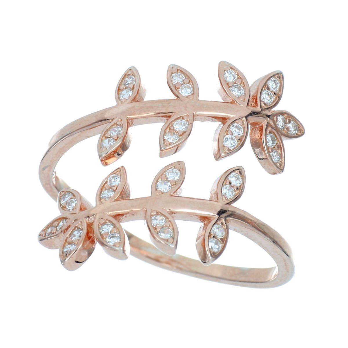 Anillo Plata .925 Circonita Blanca Chapado Oro Rosa Ziane Plata .925