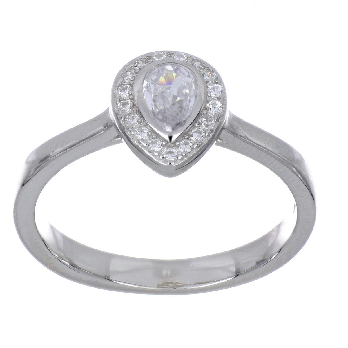 Orecchini A Goccia In Argento 925 Con Cristallo Swarovski A Pera – Finitura Aurora Boreale